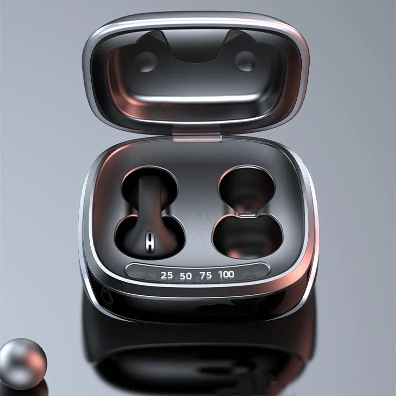 JX80 bone conduction true wireless headphones in black, white, purple, and skin tone colours with charging case