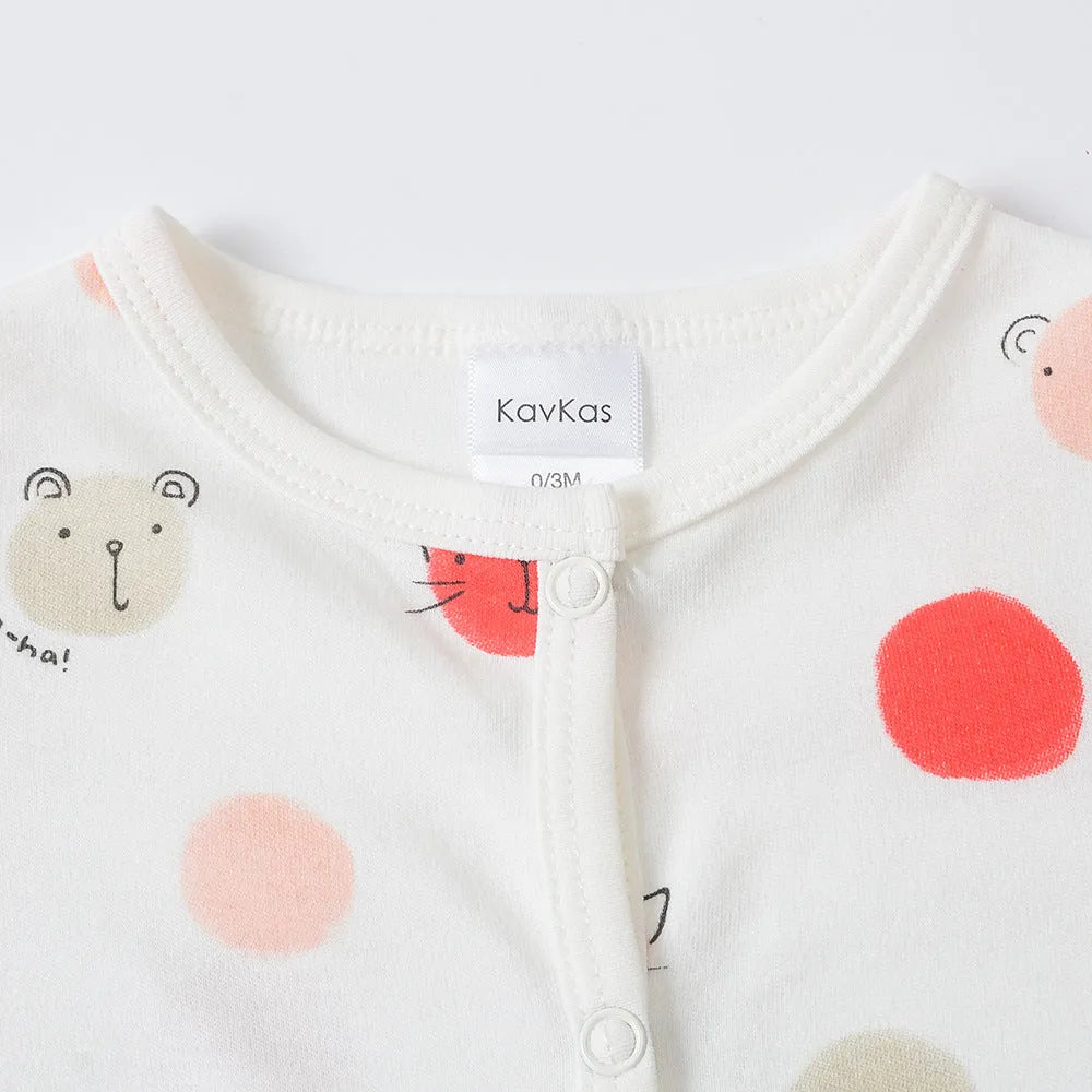 Cartoon baby jumpsuit 100% cotton long sleeve bodysuit infant size 0-3 months