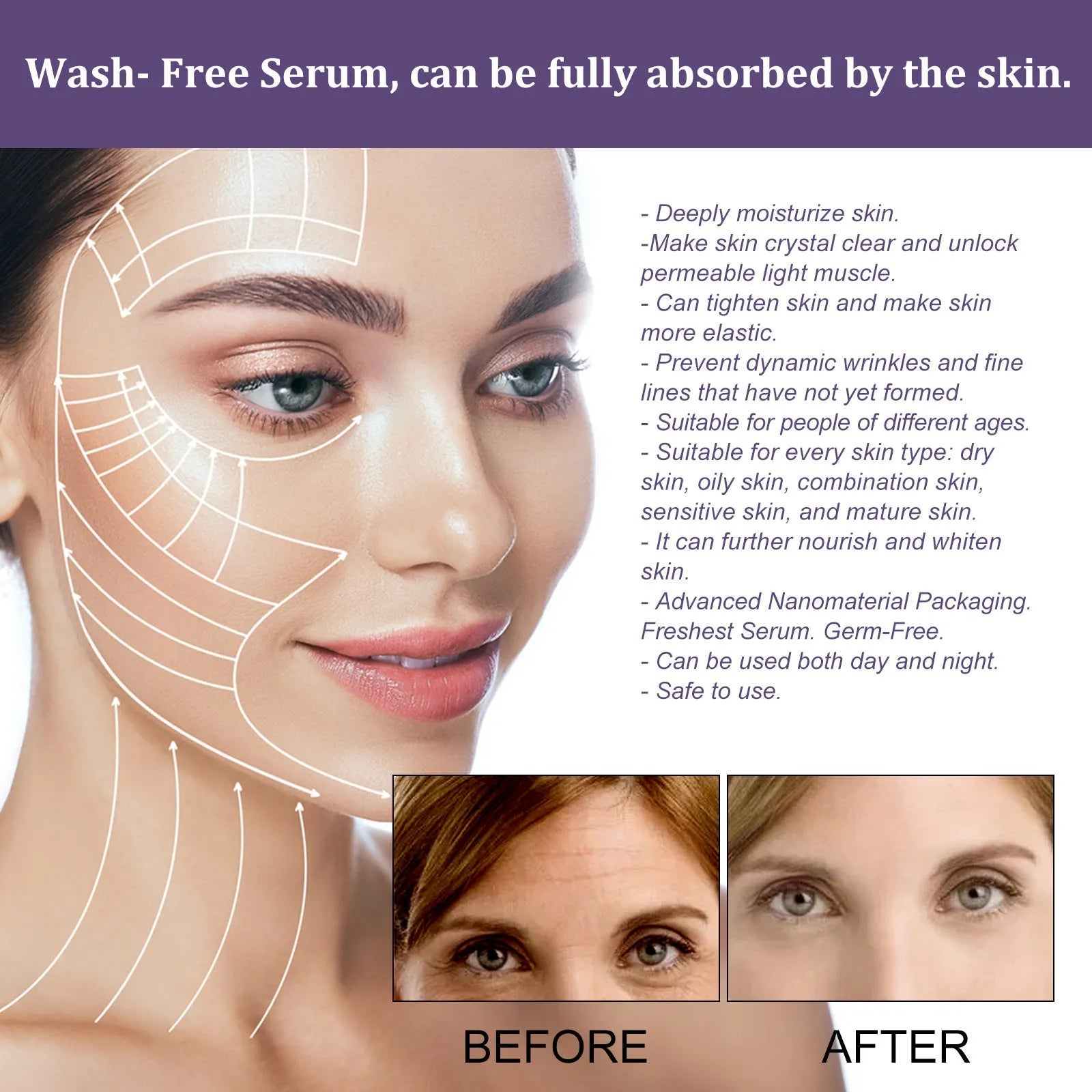 Collagen Anti-Aging Firming Essence 30ml bottle with hyaluronic acid and peptide formula