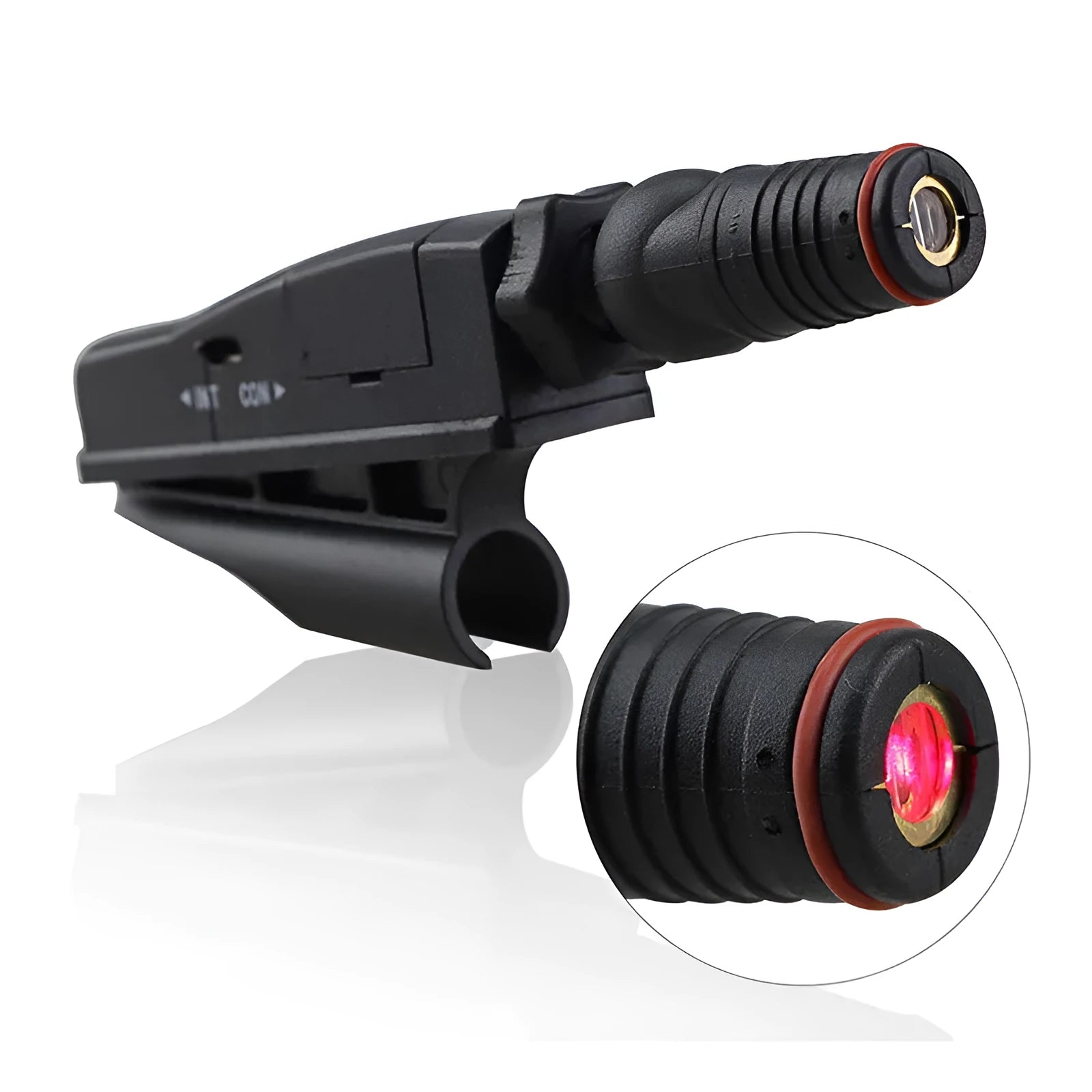 Black golf putter laser aiming instrument for putting alignment improvement