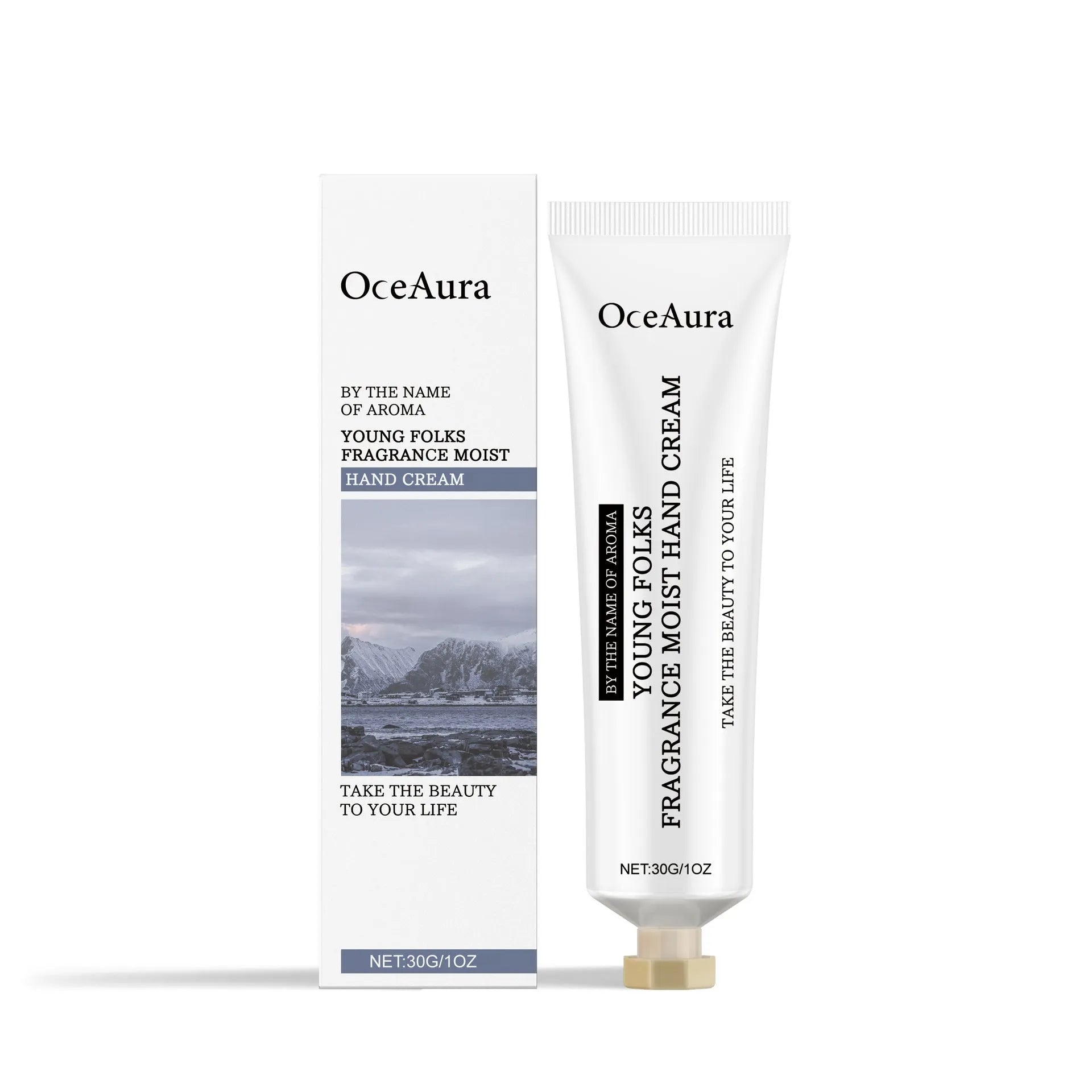 30g tube of fragrance-free hand cream with glycerin and hyaluronic acid for dry skin