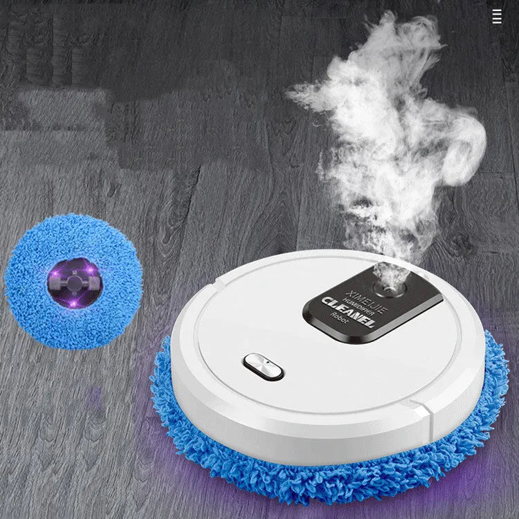 Automatic sweeping robot 3-in-1 with wet and dry mopping cloths, 65mm slim body, black colour