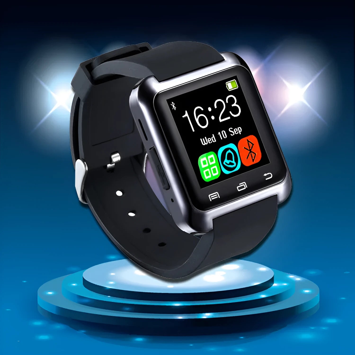 U8 Intelligent Bluetooth smartwatch in black, red or white colours showing phone dialling interface