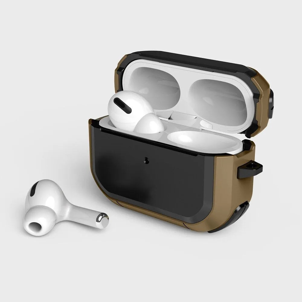 AirPods protective shell in multiple colours showing TPU and PC construction for AirPods 1, 2 and Pro models