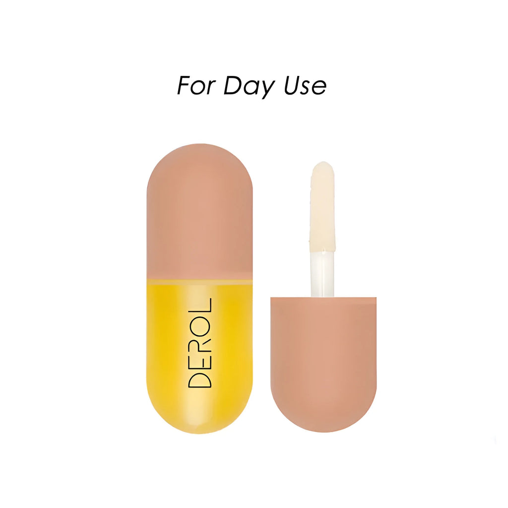 Lip care serum in a 5.5cm slim bottle with non-sticky hydrating formula for fuller lips