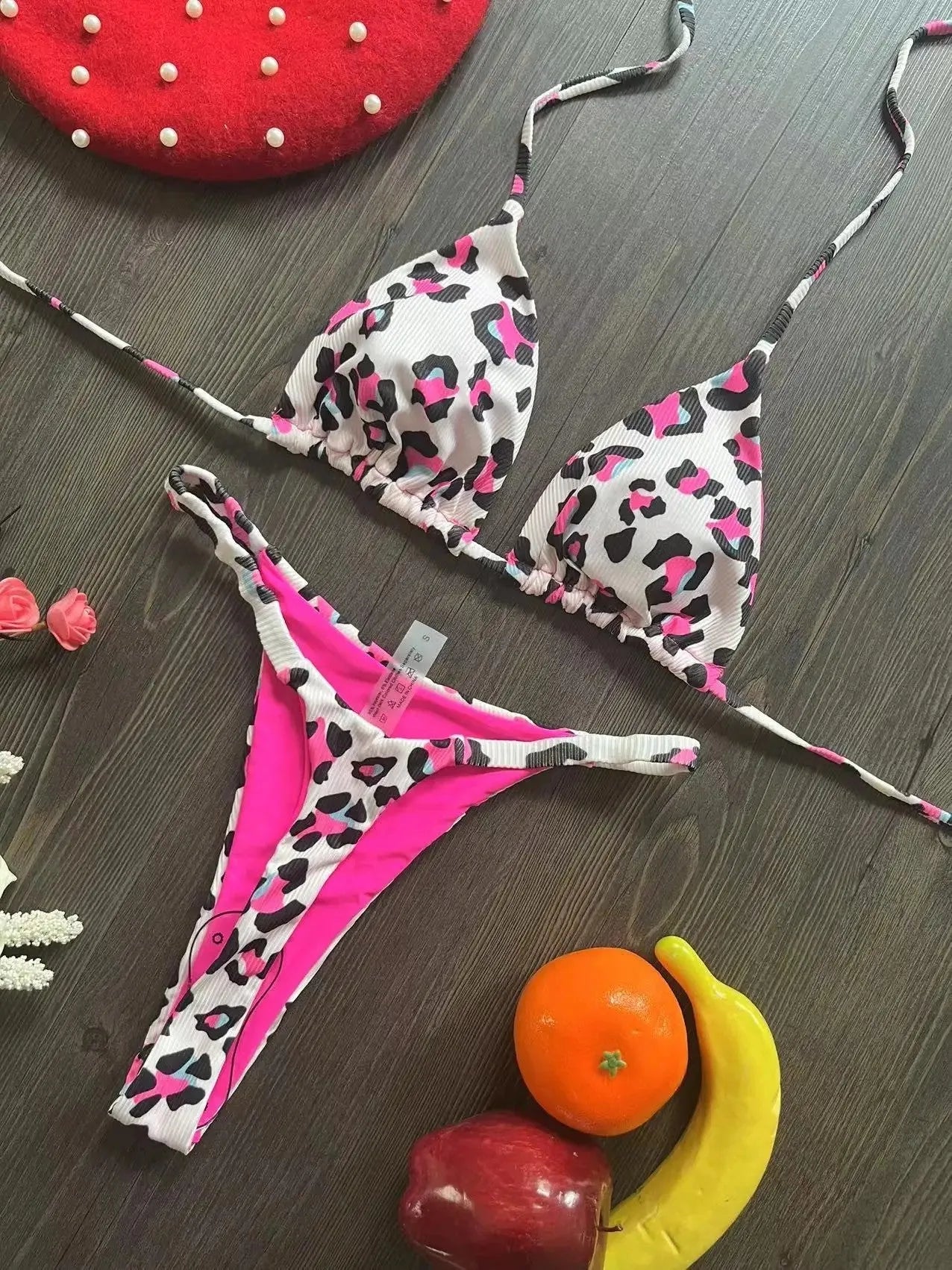 Women's printed bikini swimsuit in a briefs style, shown in one of the colour options RT1884, RT2110, or RT2111.