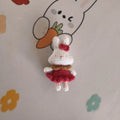 Hand-crocheted wool rabbit key chain pendant decoration accessory