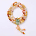 Women's green jinsi jade bracelet with golden threads and pumpkin tassel design