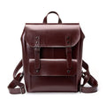 Genuine leather women's computer backpack in black, brown, and coffee brown colours