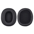 Black soft PU leather replacement earpads for Sony 1R headphones, showing a set of two pieces.