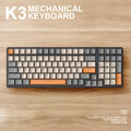Wired mechanical keyboard with 100 ABS keys, USB cable, compact design, available in Bee colour