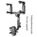 Universal car rearview mirror bracket ABS plastic phone holder with upgraded folding rod