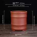 Fine Zisha flowerpot large diameter bamboo joint black purple sand clay with pallet