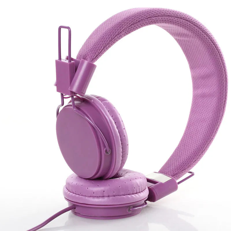 Wired headset with in-line microphone, head-mounted design, 40mm moving coil driver for PC computer