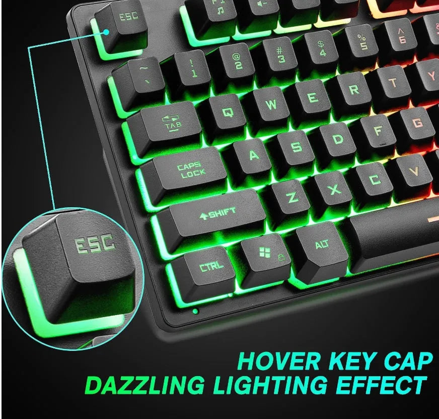 87-key wired mechanical keyboard for gaming and typing, compact USB layout, 36.5cm wide