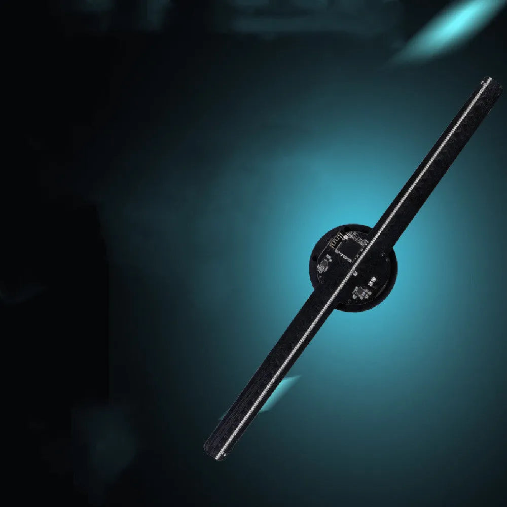 42cm black holographic advertising machine fan screen showing 3D display effect