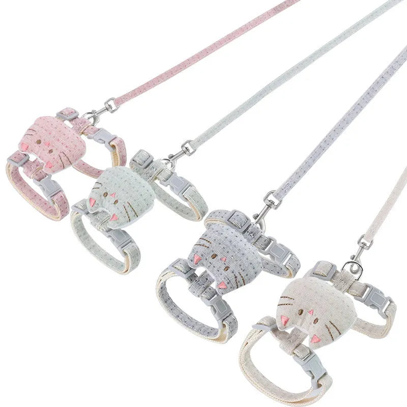 T-shaped cloth cat pulling rope in pink colour suitable for cats up to 8kg