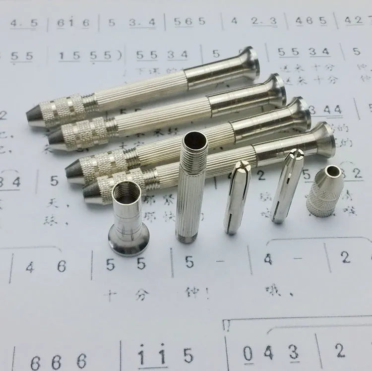 Hand twist drill 93mm with 4 bits and 2 clips for Wenwan repair and craft drilling