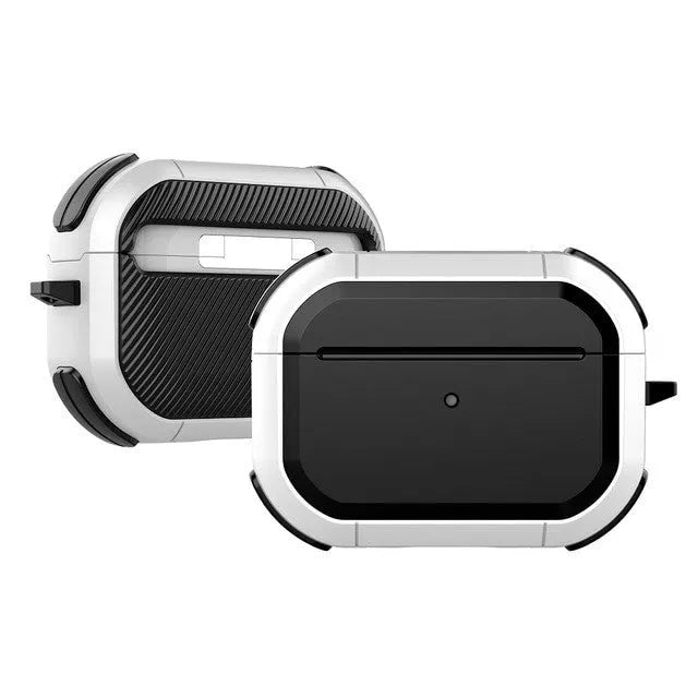 AirPods protective shell in multiple colours showing TPU and PC construction for AirPods 1, 2 and Pro models