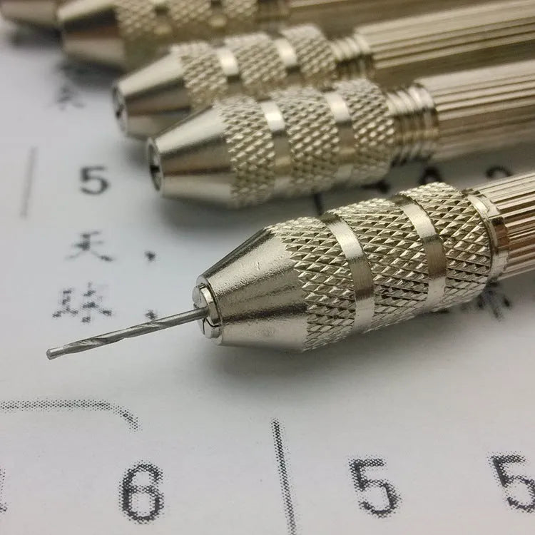 Hand twist drill 93mm with 4 bits and 2 clips for Wenwan repair and craft drilling