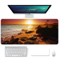Creative student desktop mouse pad with heat-transfer print, cloth surface, and non-slip rubber base in colour option A