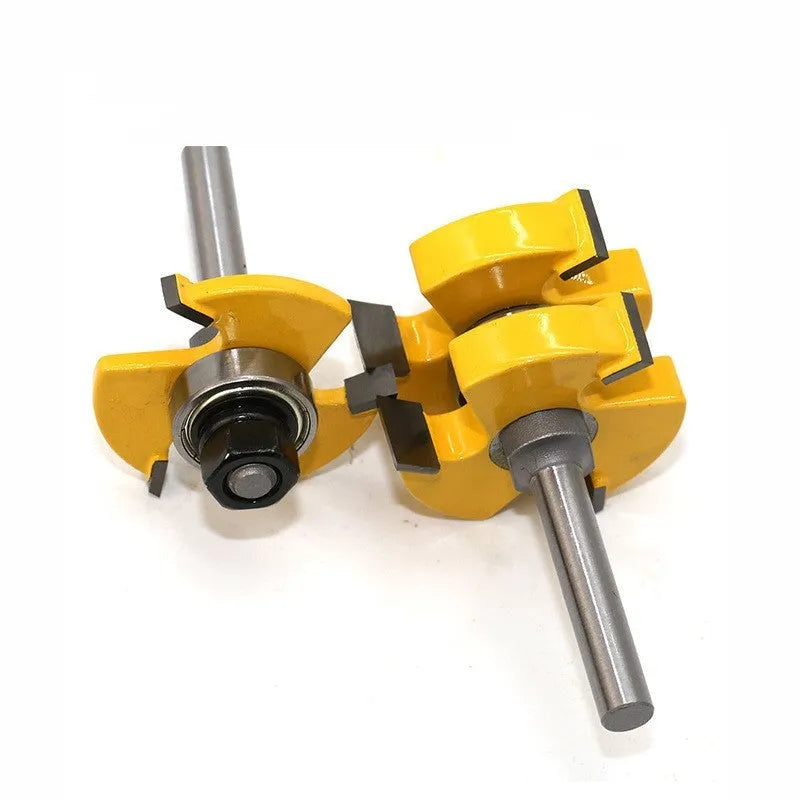 T-slot milling cutter with three-tooth T-shaped tenon jointing design and straight handle