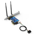 Dual-band PCI-E wireless network card with two 5dBi external antennas and Bluetooth 4.0