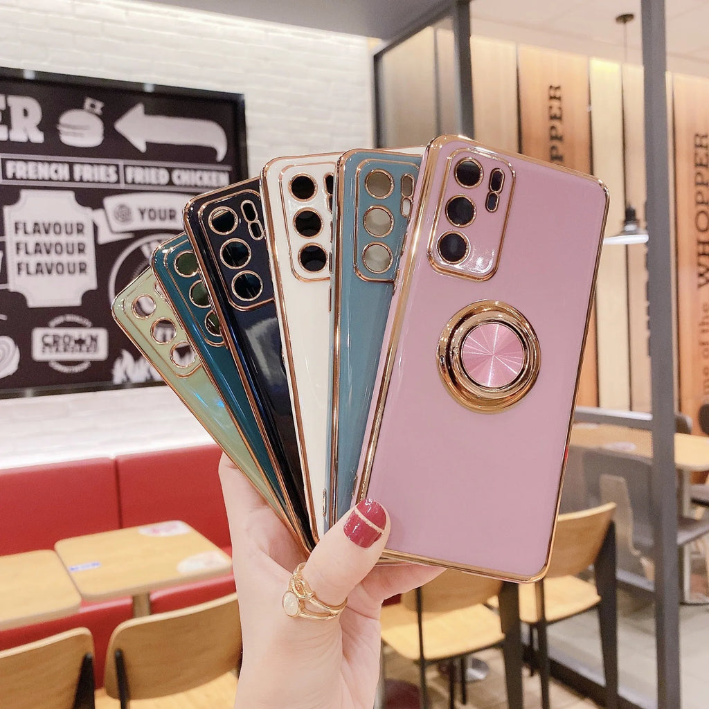 Huawei P40Pro mobile phone case in TPU with integrated magnetic car mount bracket