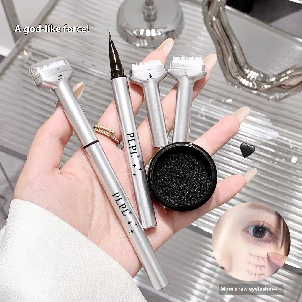 Double-headed waterproof eyeliner in thick black and brown with quick-drying two-in-one design