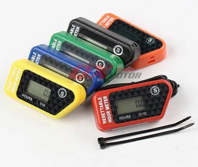 Black YSDS waterproof electronic maintenance timer with LCD display for engine service intervals