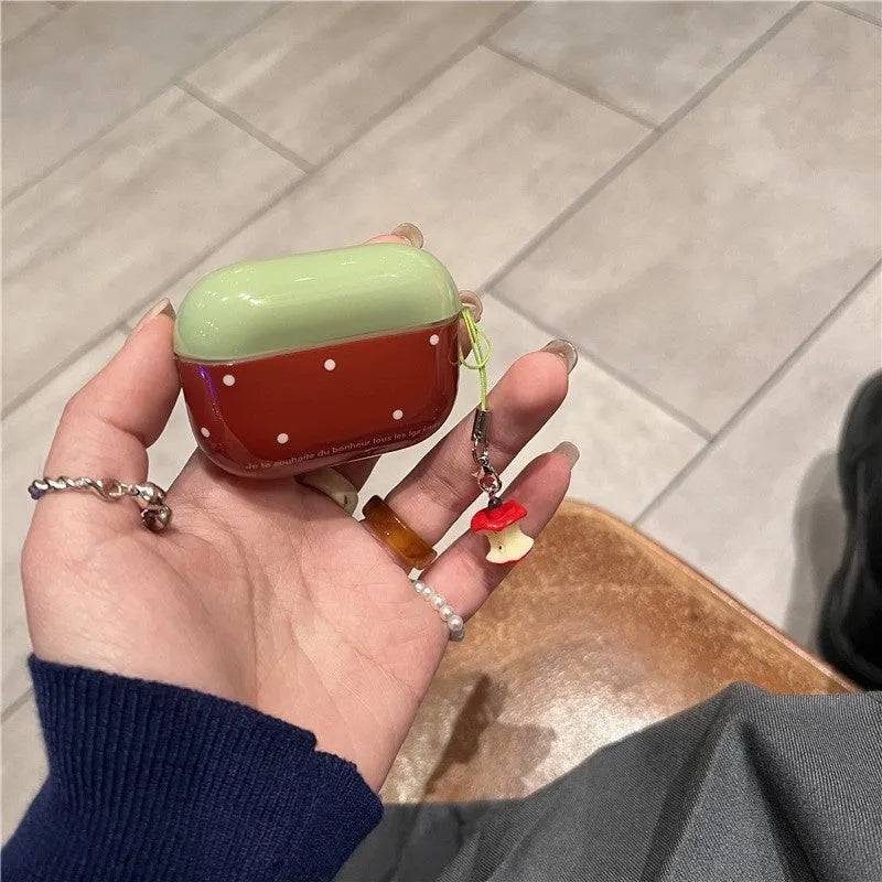 Universal TPU earphone case with Korean polka dot design and IMD contrast colour for AirPods Pro