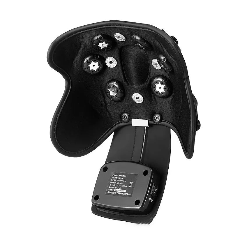 Infrared knee and shoulder massager with temperature control display and soft fabric pads