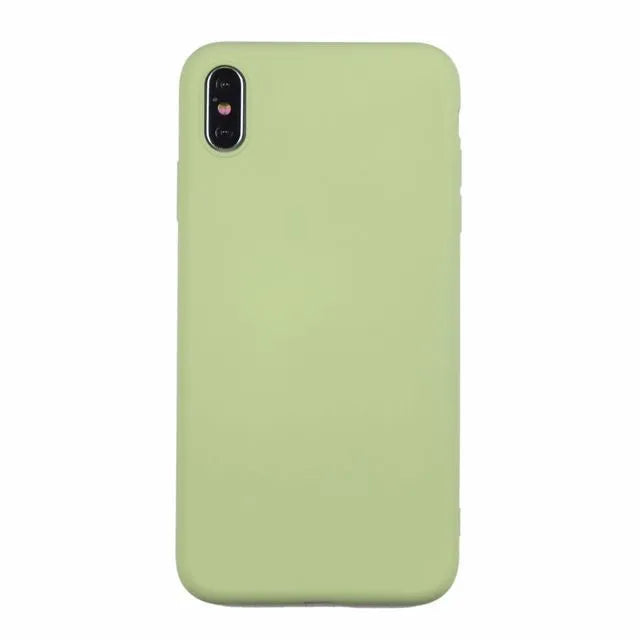Liquid silicone back cover for iPhone in solid colour – fits multiple iPhone models