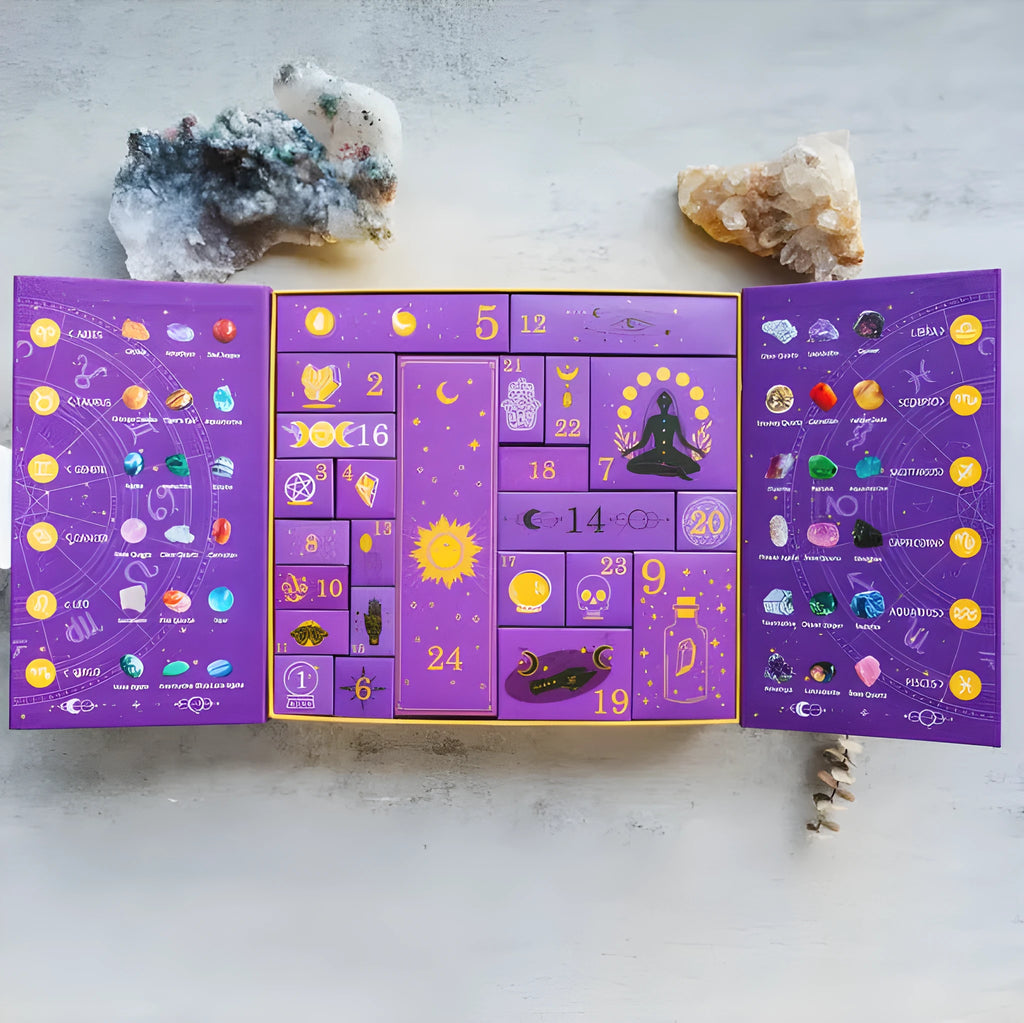Halloween crystal countdown gift box measuring 33.5cm wide with cardboard construction
