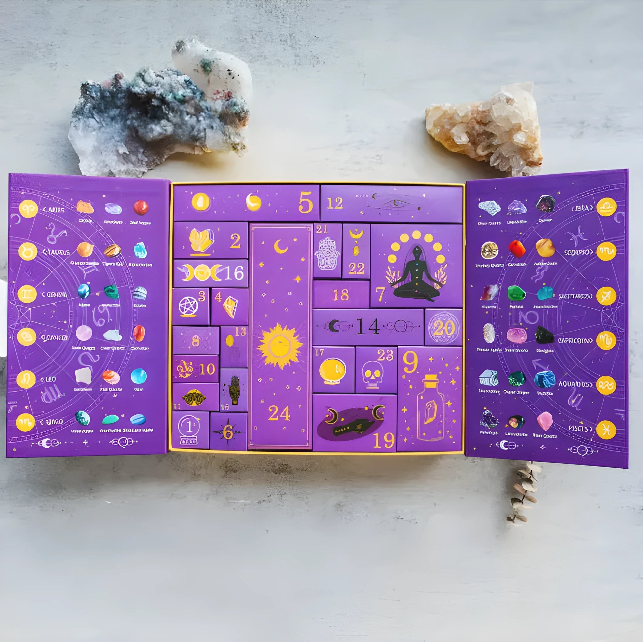 Halloween crystal countdown gift box measuring 33.5cm wide with cardboard construction