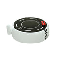 Round solar-powered car aromatherapy decoration with ambient light in black, red, or white colours