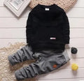 Toddler sportswear suit with top and pants for boys and girls 0-3 years old in multiple colours