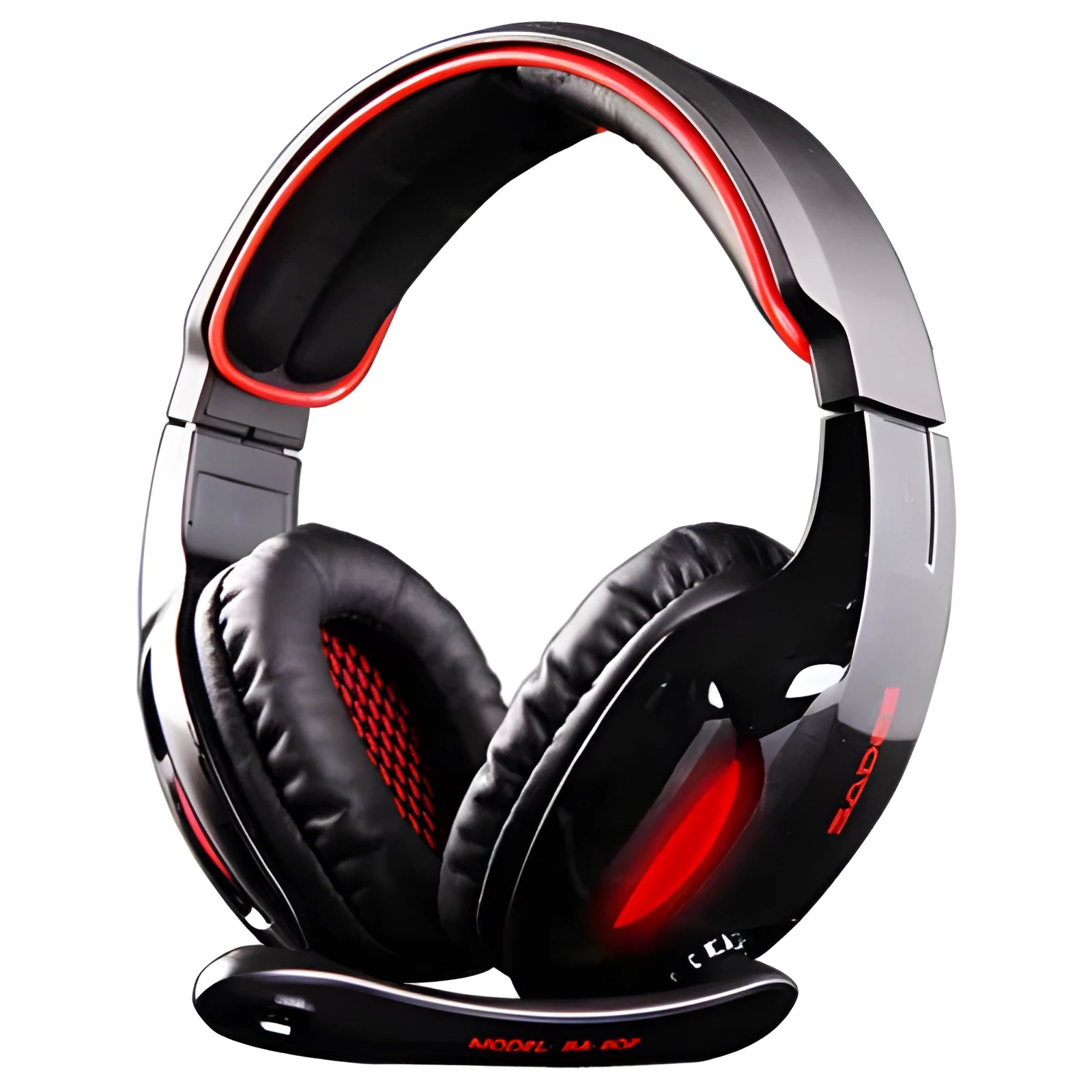 Black SADES SA 902 Hero Alliance wired USB gaming headset for PC with over-ear cups and LED lights.