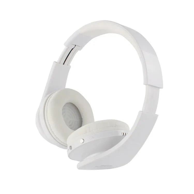 Wireless Bluetooth stereo headset nx-8252 in black, foldable design with adjustable hinges and padded ear cups