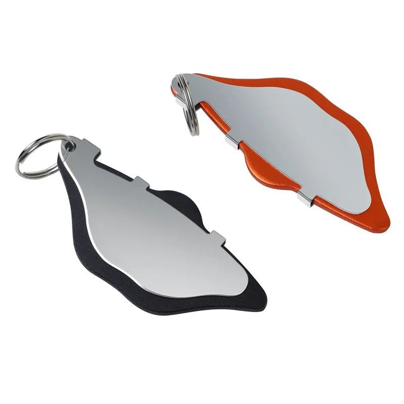 Mountain bike disc brake pads in black and orange metal construction