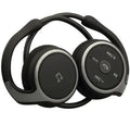 Stereo wireless Bluetooth headset in Black with TF card slot and FM radio