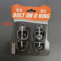 Black galvanized carbon steel pull ring floor hook for vehicle interior organisation