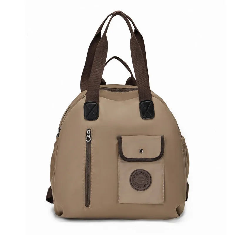 Outdoor lightweight large capacity nylon backpack in black, khaki, or green letter rabbit colour.