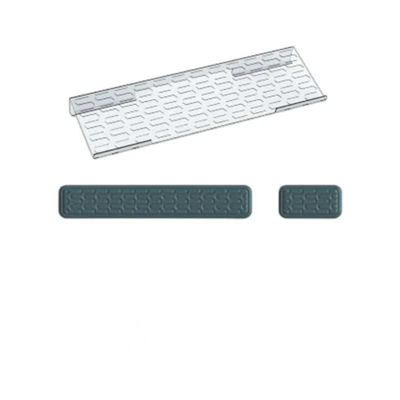 Double-sided keyboard and mouse pad with memory foam wrist rest in various colours