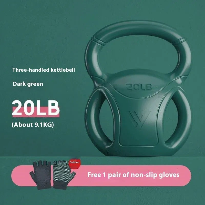Kettlebell universal exercise shaping fitness equipment for home use in pink colour with gloves included