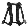 Black professional dual shoulder strap for two SLR cameras with thick sponge padding