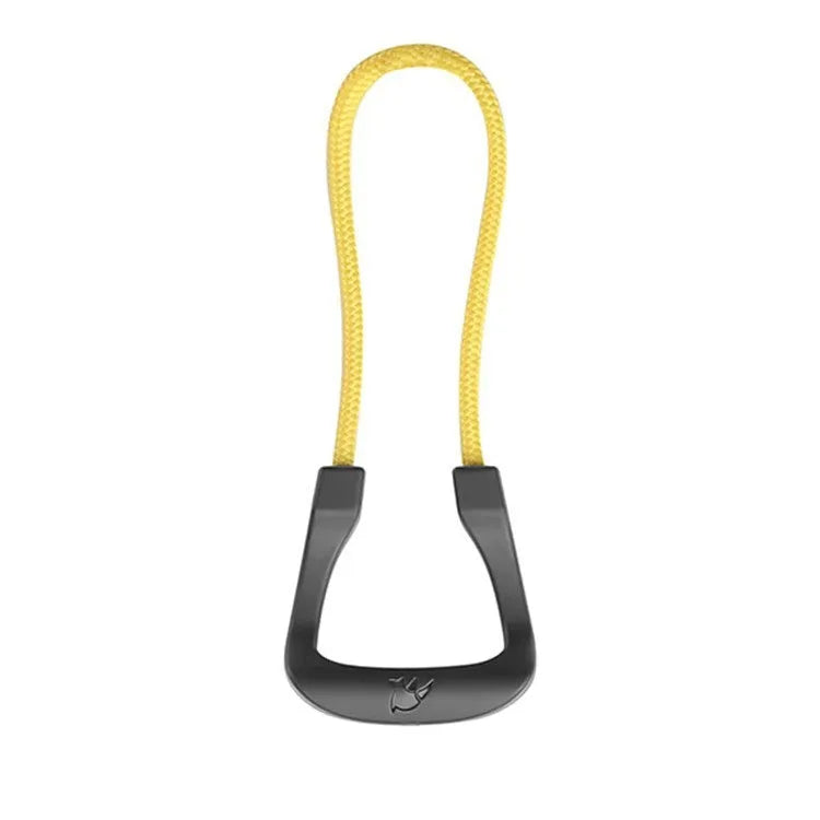 Polyester drawstring ring pull tail rope, 2.8 x 7.5 cm, for zip replacement on jackets and bags.