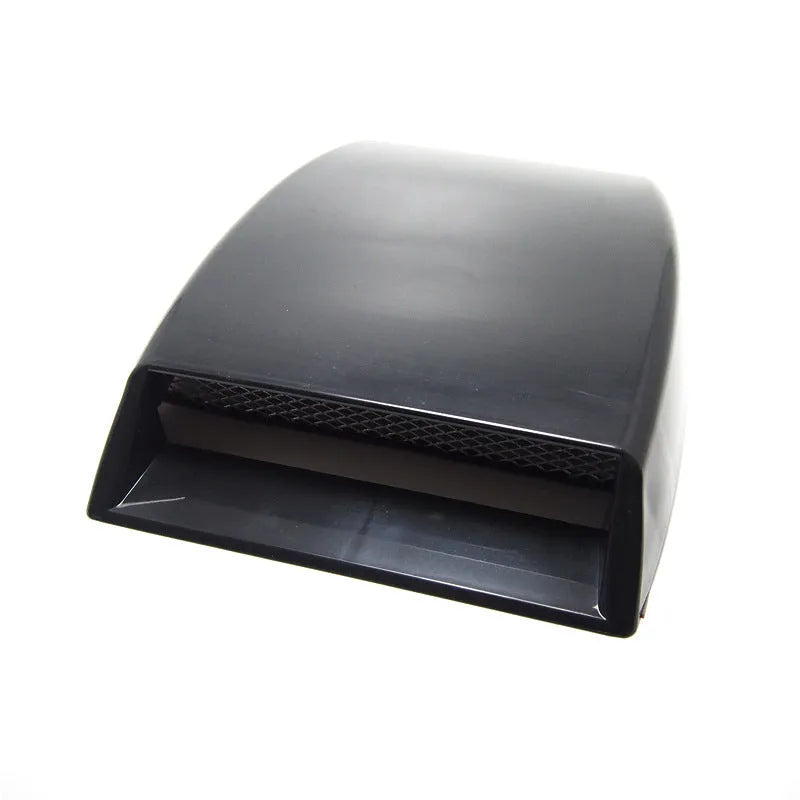 Black, silver, and white ABS plastic car decoration simulation air vent with dimensions shown.