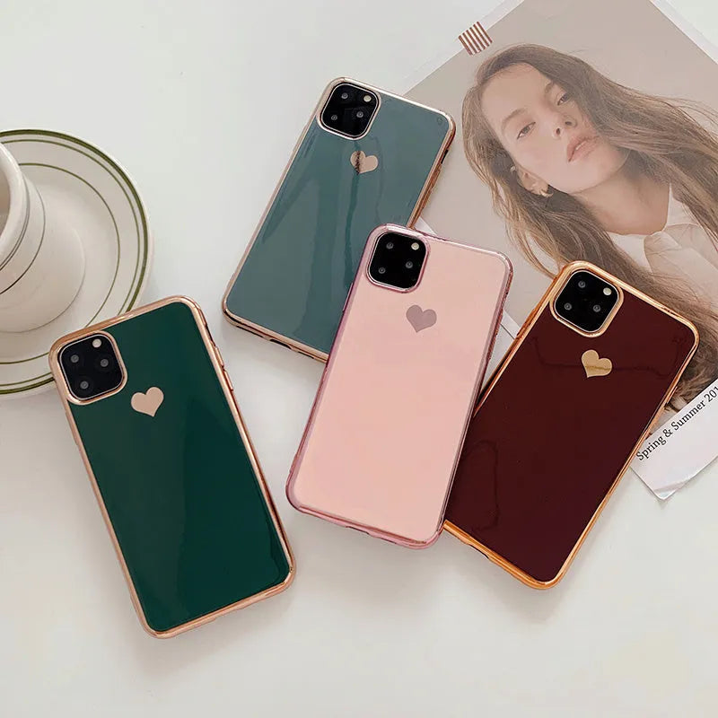 Solid colour TPU back cover case for iPhone on a table