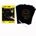 Children's handmade solid colour scraping drawing paper in A4 and 16K colourful and gold models.